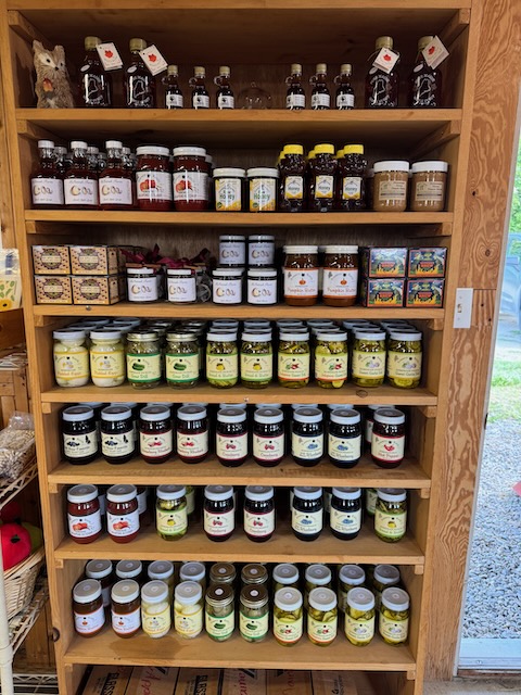 jars of honey and pickles