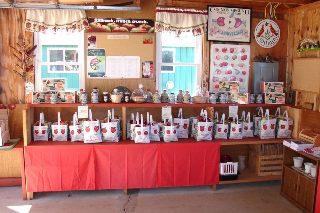 inside of the farmstand